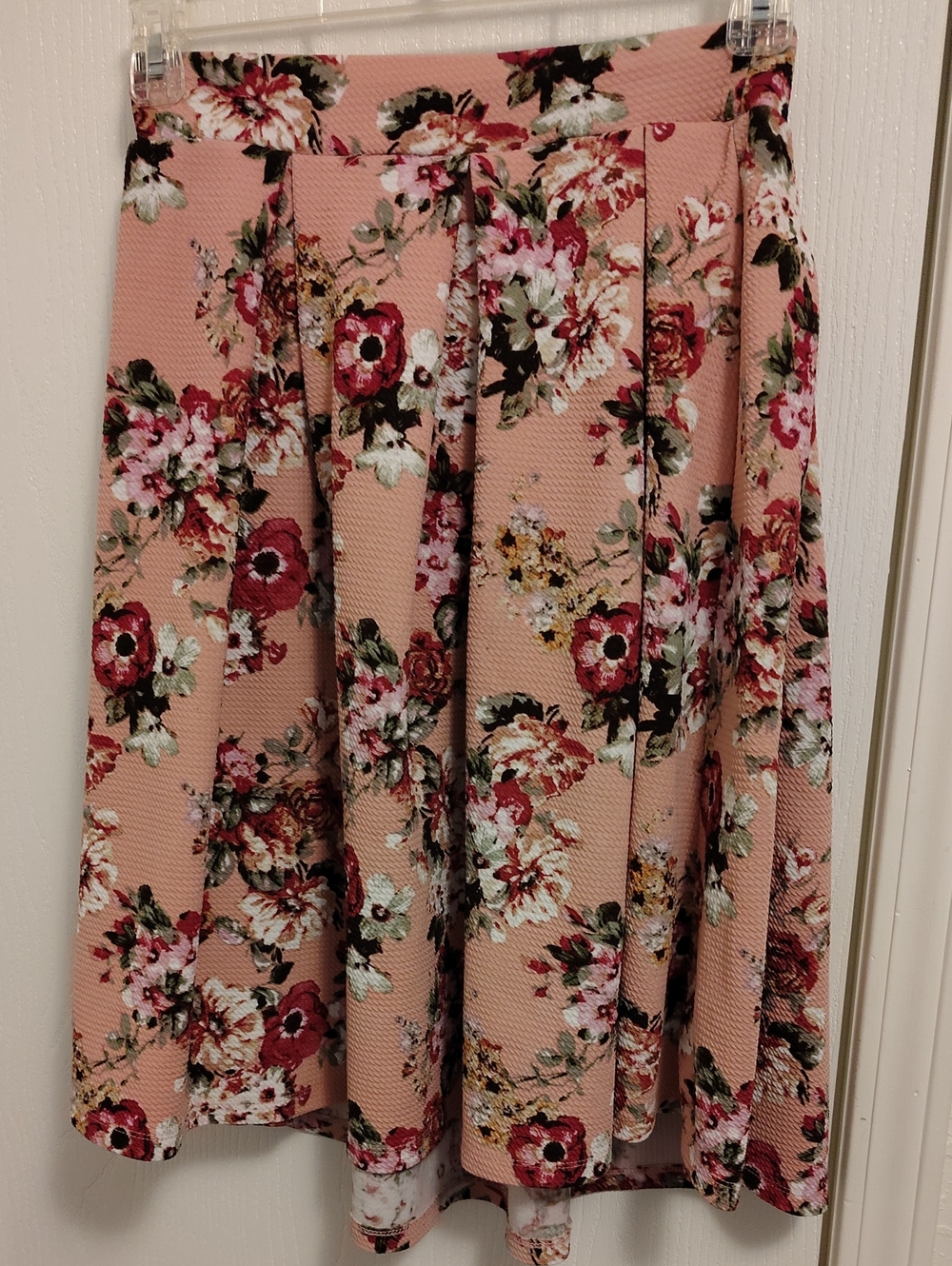 Floral Pink A-Line Skirt